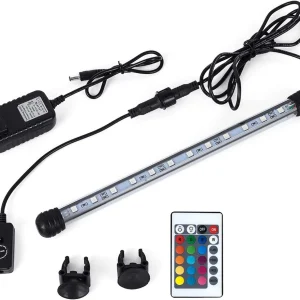 36 in Submersible LED Aquarium Light, 13W Color Changing Fish Tank Light with Re