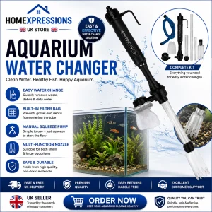 Electric Gravel Vacuum Cleaner Pump Aquarium Fish Tank Water Change Siphon F