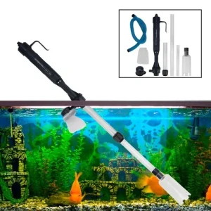 Electric Gravel Vacuum Cleaner Pump Aquarium Fish Tank Water Change Siphon UK**